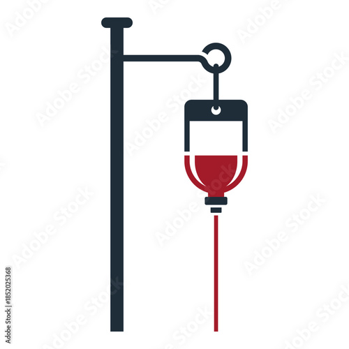Blood donation concept, Blood bag icon
