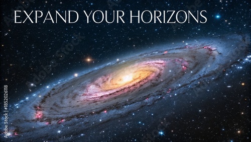 Stunning spiral galaxy in the dark expanse of space.