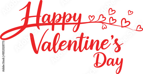 Romantic Valentine's Day Vector with Hearts and Elegant Typography