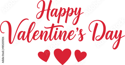Happy Valentine's Day Celebratory Vector with Hearts