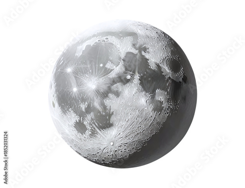 Moon vector with beautiful texture