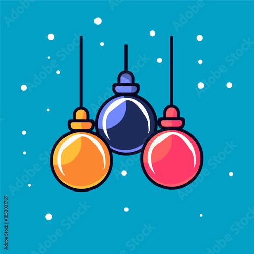 Christmas background with New Year's toys