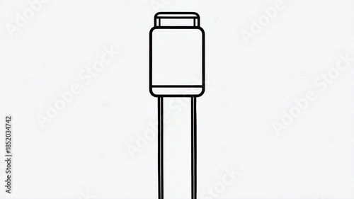 Simple Line Drawing of Electronic Component.
