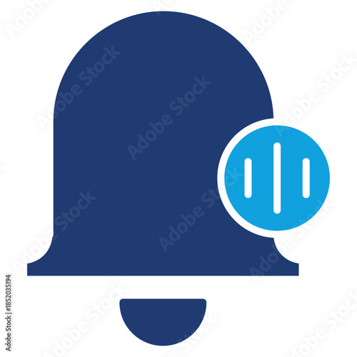 Notification Flat Blue Icon Vector Illustration