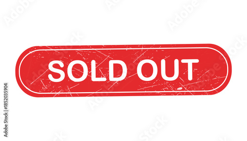 sold out rubber stamp vector illustration