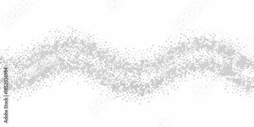 A wavy pattern composed of numerous small gray dots on a white background