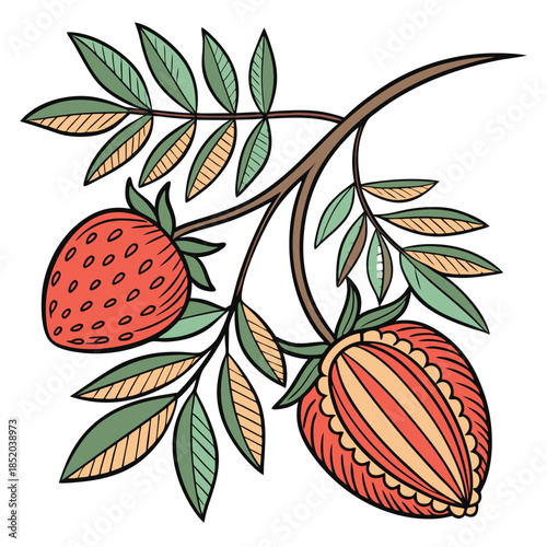 seamless background with strawberries