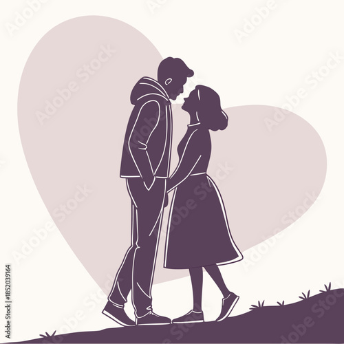 silhouette of a couple