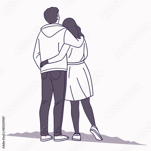 silhouette of a couple