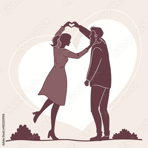 silhouette of a couple