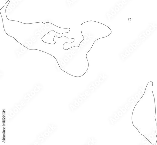 Tonga Map Stroke Outline Country Island in Oceania Design Vector