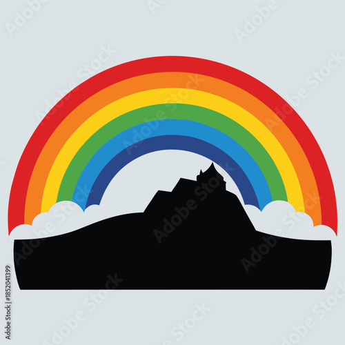 vector illustration of a rainbow
