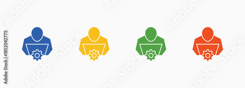 It Manager Icon Set Color Multiple Style Collection Element For Design