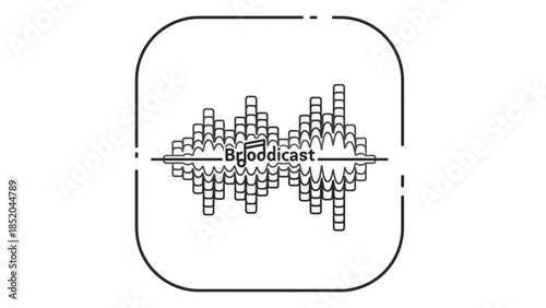 Bigpodcast Logo Sound Wave Icon Isolated on White Background