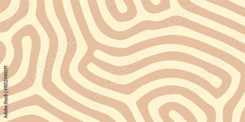 Abstract Organic Pattern of Intertwining Curved Lines.