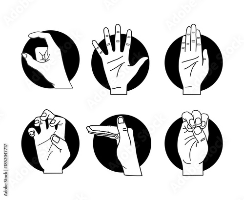 shape hand gestures concept logo design