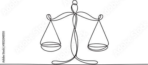 Libra icon line continuous drawing.one line  vector illustration  with out background