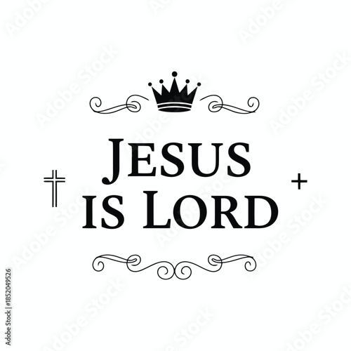 Jesus is lord t-shirt design vector illustration 