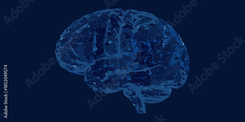 Detailed illustration of a human brain with intricate surface patterns