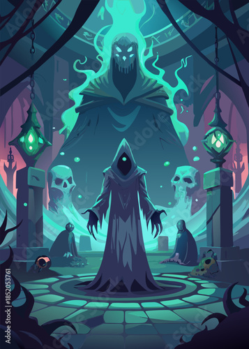 Paranormal Supernatural Ghost Spirit Haunted Mystery Vector