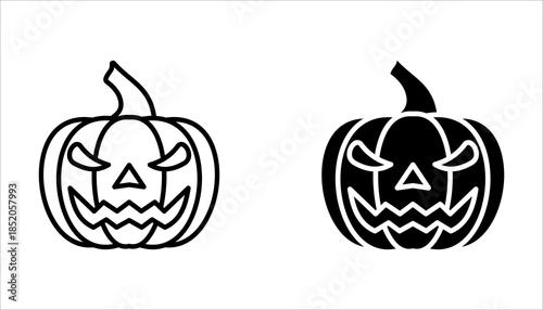 Halloween icon set. with a white background.