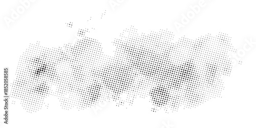 Abstract Halftone Texture with Dotted Pattern in Grayscale Grunge Style.
