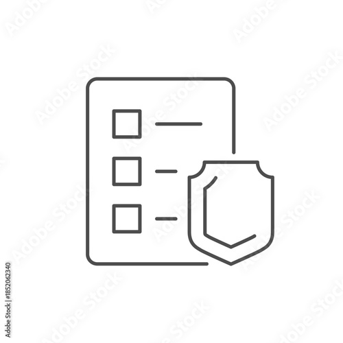Legal security line outline icon