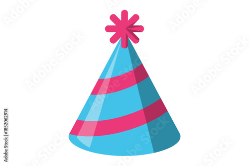 Brightly colored party hat ready for a festive celebration