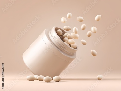 Blank supplement jar with capsules