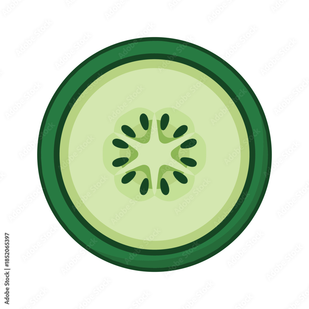 Fototapeta premium Cross section of kiwi fruit Vector