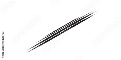 Dynamic black diagonal brush strokes with a rough hand-drawn sketchy texture.