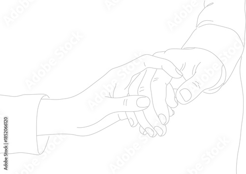 Handshake Outline and Line Art Vectors