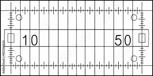 A detailed view of a football field with yard lines and goalposts