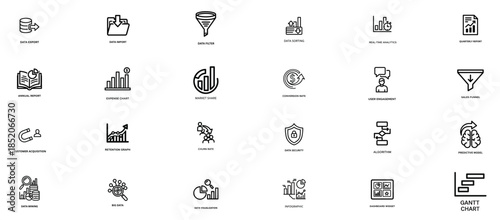 Charts & Analytics Line Icons