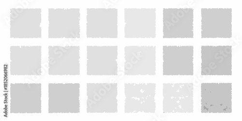 A grid of grayscale squares demonstrating varying shades and textures
