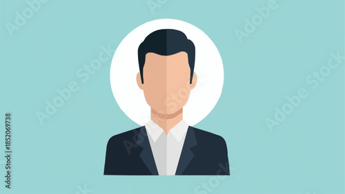 Man in Suit Icon Representing Business Professionalism and Corporate Identity.