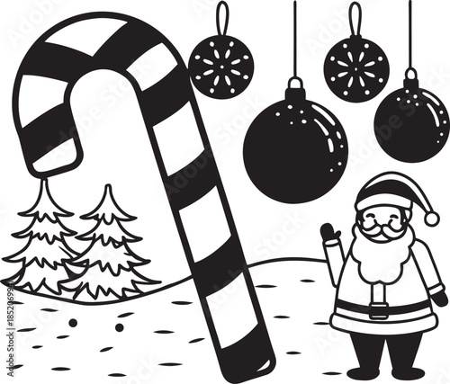 set of christmas elements vector