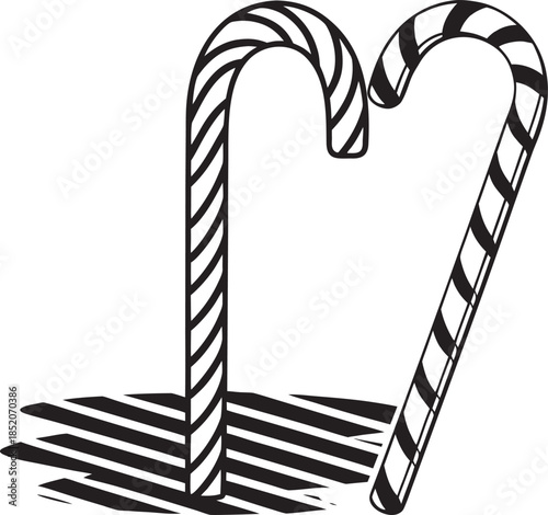 heart shaped candy cane