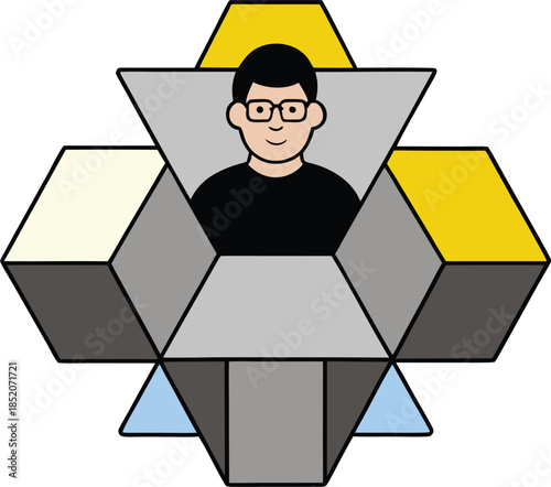 Flat shape system with structural swiss logic