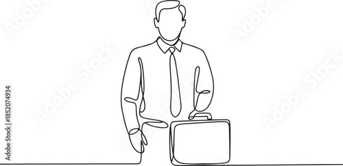  A simple graphic representing a male professional or manager, often used in vector illustrations related to employment, office work, or corporate settings.