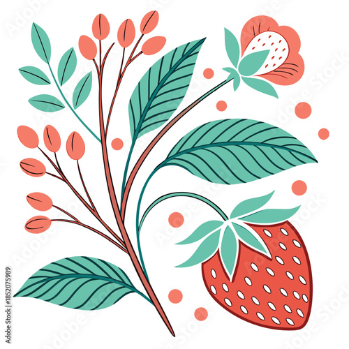 Vector illustration of strawberries