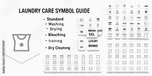 Comprehensive guide to standard laundry care symbols for washing drying and more
