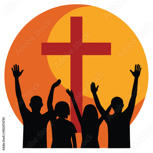 silhouettes of Jesus Christ