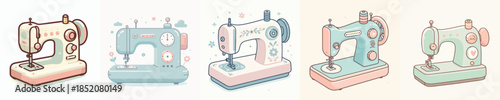 nice and cute sewing tool vector