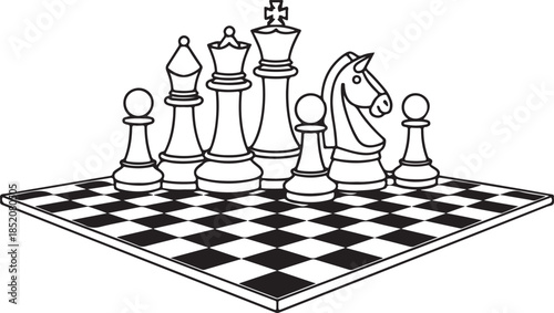 The image serves as a visual metaphor for intellectual games, strategic planning, and leadership concepts in a business context.