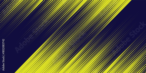 Yellow halftone on blue background. Vector dotted sparkles or halftone shine pattern texture Pop Art Style Background. vector eps10