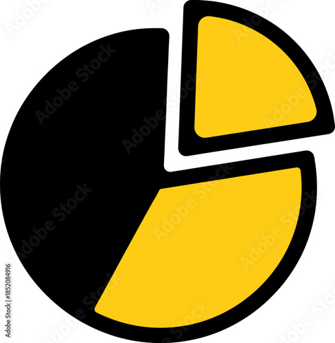 Simple Pie Chart Graphic with Two Segments