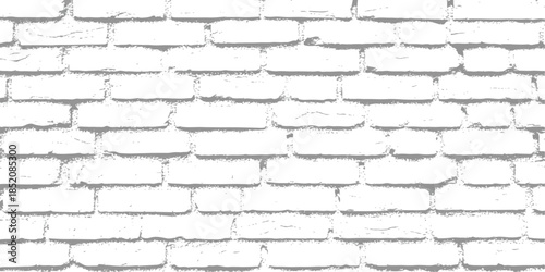 A high contrast distressed white brick wall texture or background design