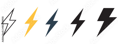  Lightning Bolt Icons – Flat, Outline & Solid Thunderbolt Vectors .