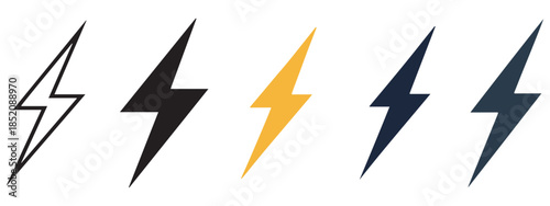 Lightning Bolt Icons – Flat, Outline & Solid Thunderbolt Vectors .